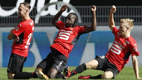 Rennes celebrate