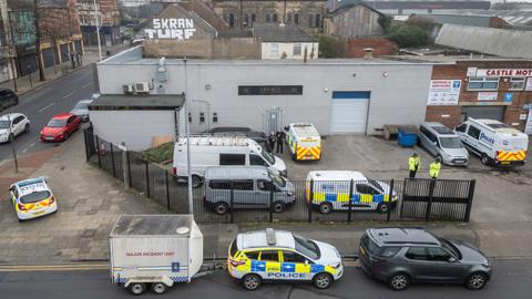 Aerial view of Hessle Road funeral directors