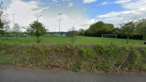 A view of Odd Down Sports Centre in Bath, seen from a nearby road, on Google Maps