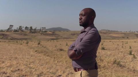 Emmanuel Igunza at the crash site