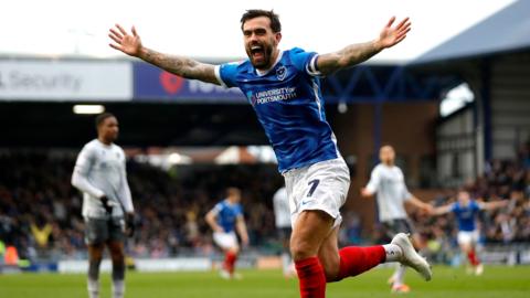 Portsmouth captain Marlon Pack celebrates scoring