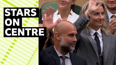 Pep Guardiola and Leah Williamson