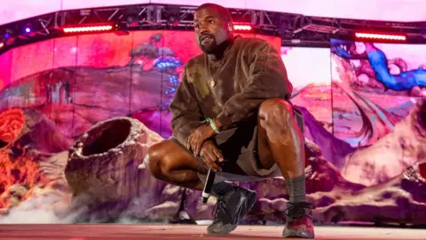 Getty Images Kanye performing at Coachella