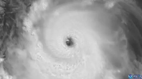 Hurricane Beryl as seen from space