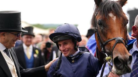 Ryan Moore with Derby winner City Of Troy