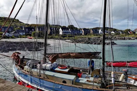 Debbie Neilson Sailing boat at Iona