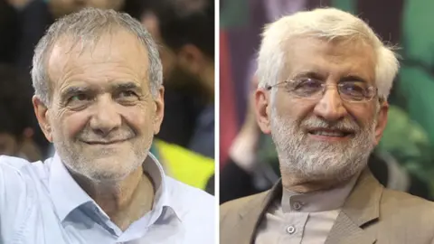 Reuters Massoud Pezeshkian and Saeed Jalili