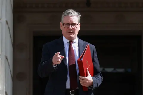 Prime Minister Sir Keir Starmer in Belfast during his tour of the UK following Labour's victory in the 2024 general election