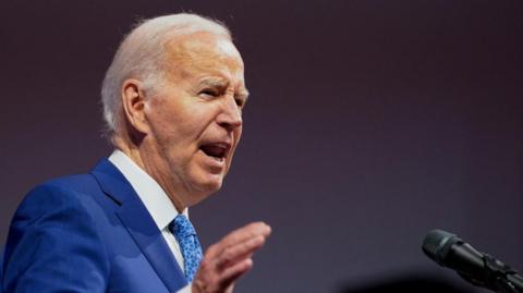 President Joe Biden speaks at an event