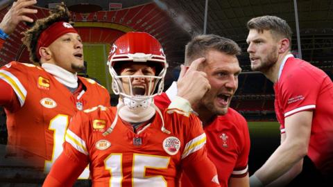 Patrick Mahomes and Dan Biggar graphic