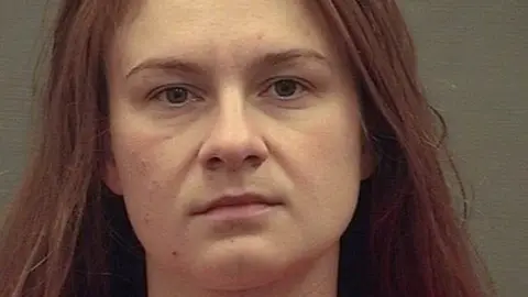 Reuters Maria Butina appears in a police booking photograph released by the Alexandria Sheriff"s Office in Alexandria, Virginia, U.S. August 18, 2018