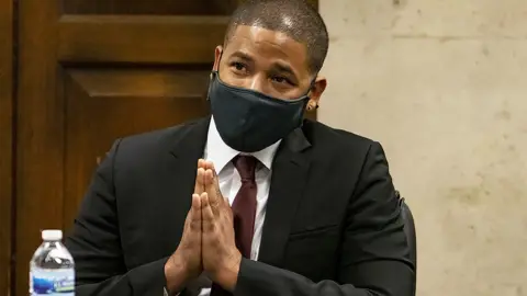 Getty Images Jussie Smollett in court in March 2022