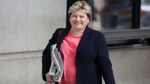 British Labour Party Emily Thornberry arrives at Broadcasting House 