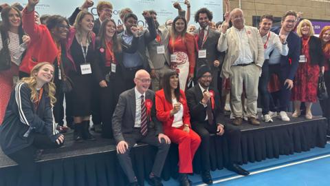 Labour Wolverhampton candidates cheering