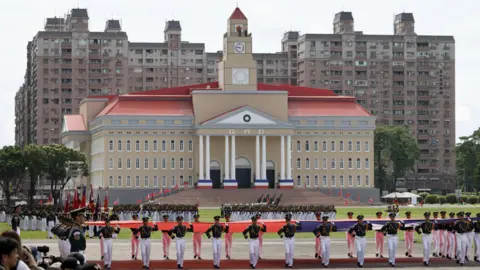 Rex Taiwanese cadets at the Republic of China Military Academy centennial celebrations in Kaohsiung, Taiwan