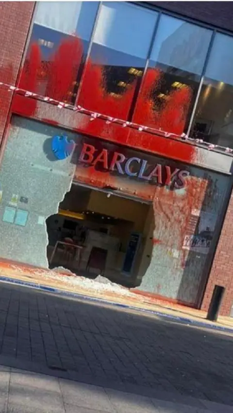 Shannon Louise Rimmer The Barclays branch in Bury, Greater Manchester, on Monday