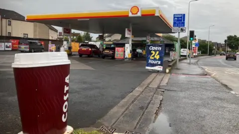 The petrol station on Stenhouse Road
