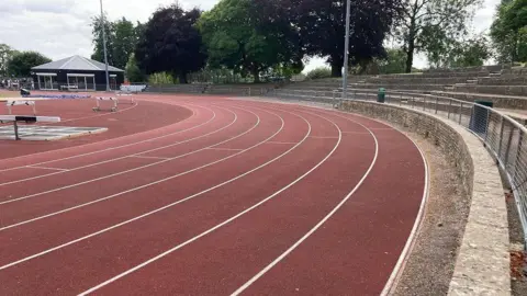 Athletic track at Yeovil Olympiad