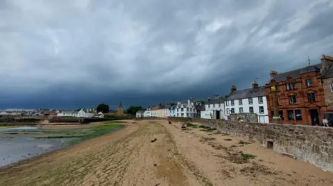 Janice Jack Anstruther on a rainy day