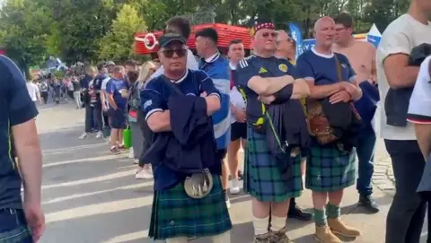 Supporters in the fan zone queued for up to three hours for a beer