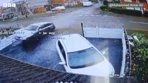 Car crashes into drive