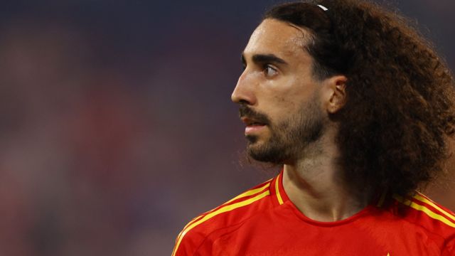 Marc Cucurella in action for Spain