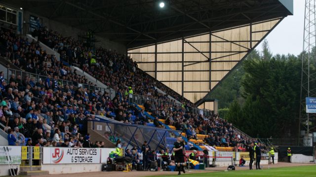 General view of fans at McDiarmid Park