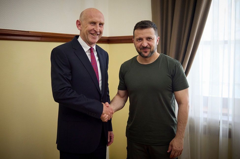 Defence Secretary John Healey meeting President Zelensky