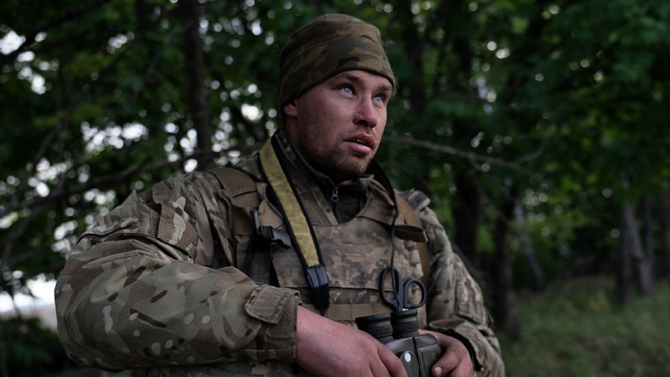 Ukrainian soldier at the front