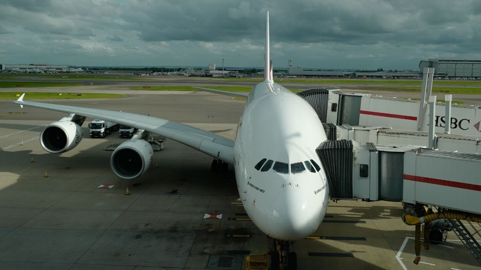 An Airbus A380 aircraft