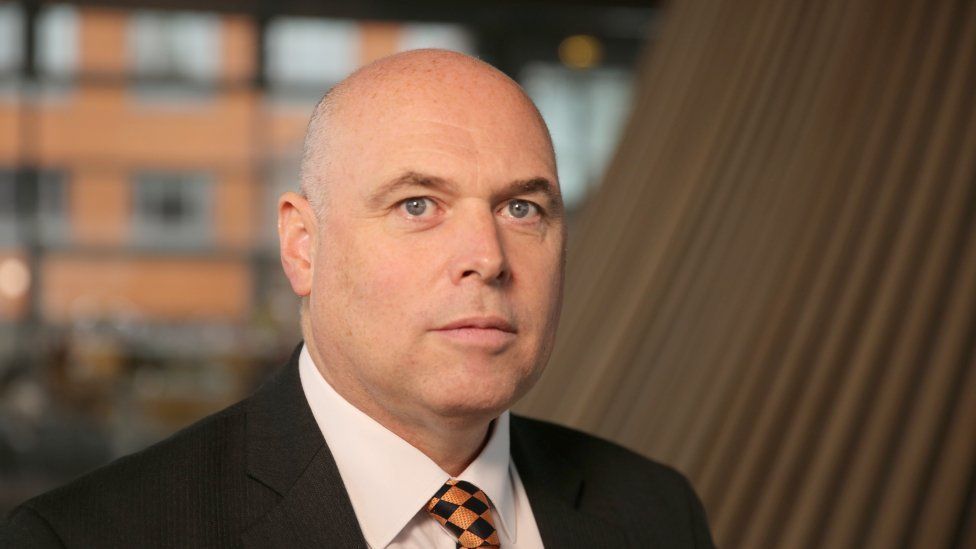 Paul Davies pictured inside the Senedd building