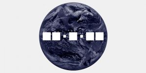 IGS satellite icon on earth