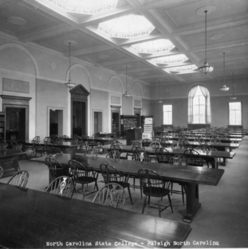 Main reading room of North Carolina State College Library