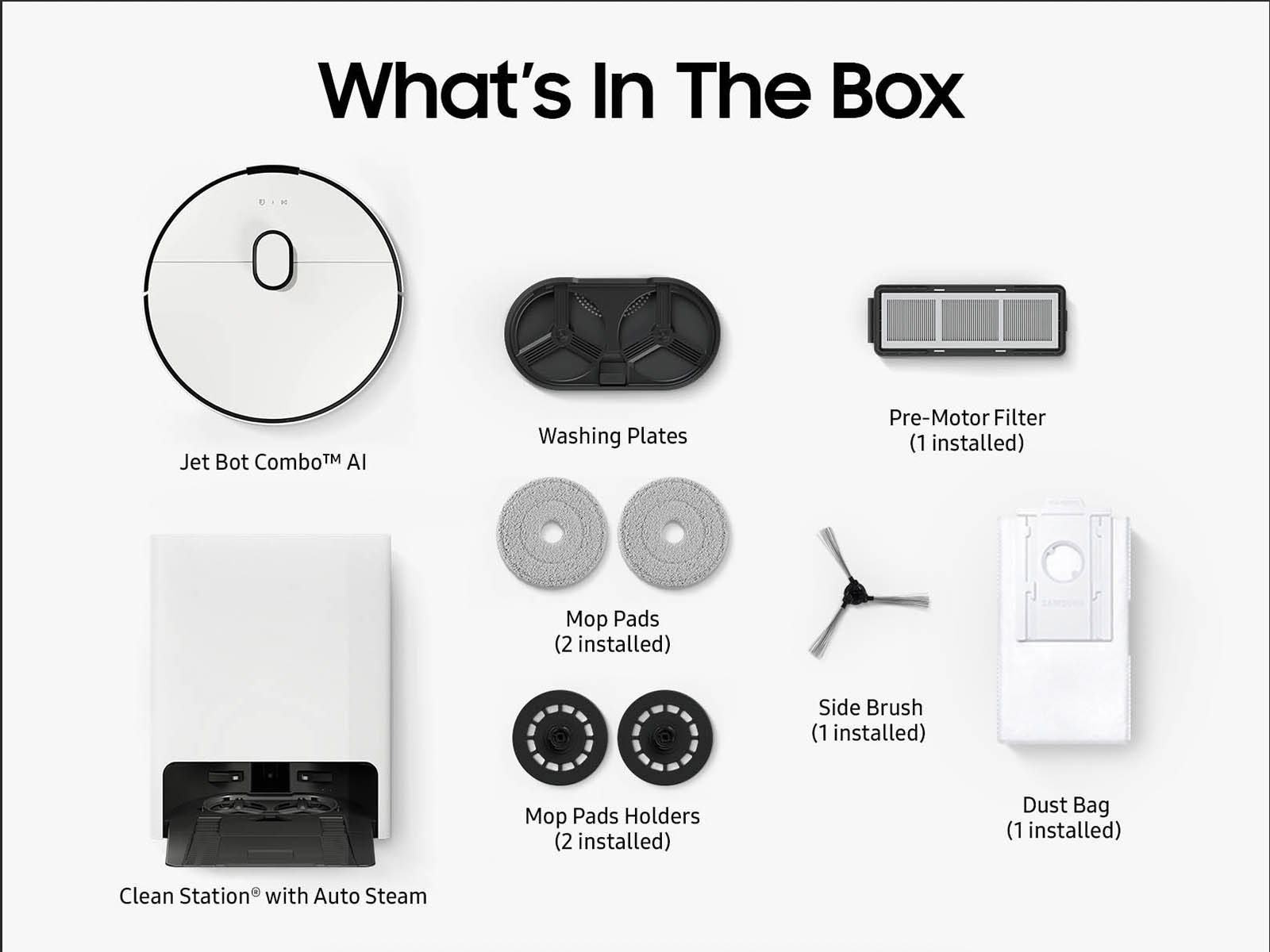 Thumbnail image of Bespoke Jet Bot Combo™ AI Robot Vacuum and Mop with All-in-One Clean Station® with Auto Steam