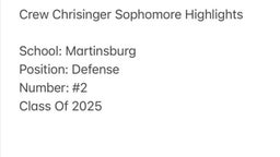 Crew Chrisinger 2022 Sophomore Highlights