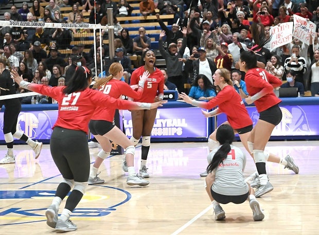 Mater Dei is the latest in a long line of MaxPreps National Champions. The Monarchs earned the 2023 title and are among 13 programs that have been honored since MaxPreps began ranking volleyball back in 2009. (Photo: Jann Hendry)