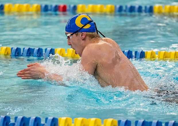 Powerhouse swimming programs have propelled Carmel of Indiana to the top spot in the MaxPreps Cup standings. The boys captured their 10th straight state title this winter while the girls extended their historic streak to 38 straight state crowns. (Photo: Julie L. Brown)