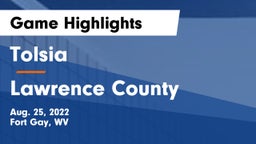 Tolsia  vs Lawrence County  Game Highlights - Aug. 25, 2022