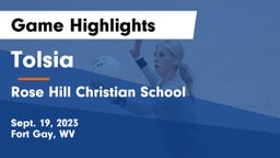 Tolsia  vs Rose Hill Christian School  Game Highlights - Sept. 19, 2023