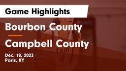 Bourbon County  vs Campbell County  Game Highlights - Dec. 18, 2023