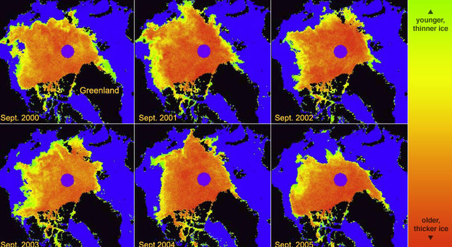 Sea Ice in the Arctic Circle