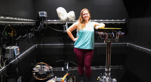 Becca Foust in the test bed at Caltech