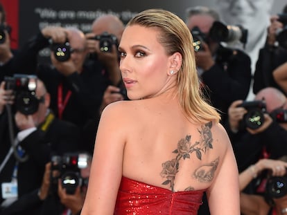 Scarlett Johansson, actriz detrás de la voz del asistente virtual en Her, en una imagen del Festival de Venecia de 2019.