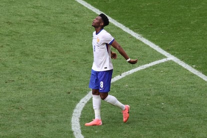 Aurélien Tchouameni, durante el partido de octavos de Francia contra Bélgica.