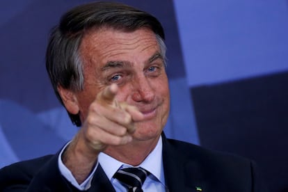 Bolsonaro durante cerimônia no Palácio do Planalto, em 14 de setembro.