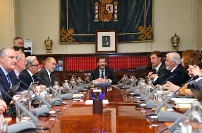 Pleno del CGPJ presidido por Vicente Guilarte, el pasado 21 de marzo.