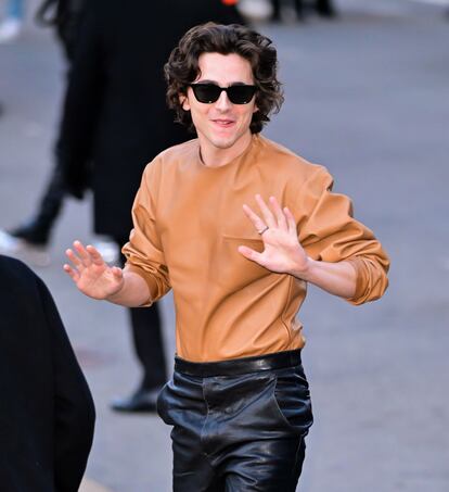 Timothée Chalamet llegando al estreno de 'Dune 2' al Lincoln Center.