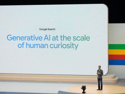 Sundar Pichai, presidente ejecutivo de Alphabet (empresa madre de Google), el pasado 14 de mayo, en la presentación de la herramienta.
