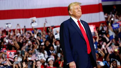 Donald Trump during a rally in Philadelphia, June 22.