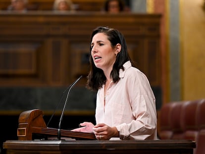 La diputada de Vox Rocío de Meer, este jueves, en el pleno del Congreso.